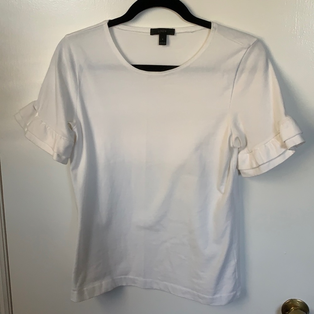 JCrew Ruffle Sleeve TShirt